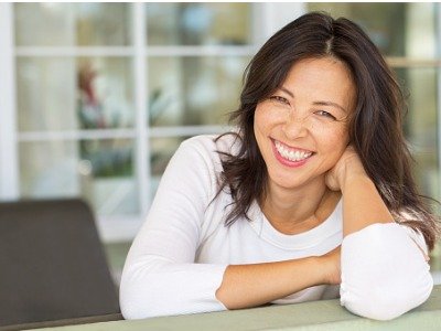 asian woman smiling