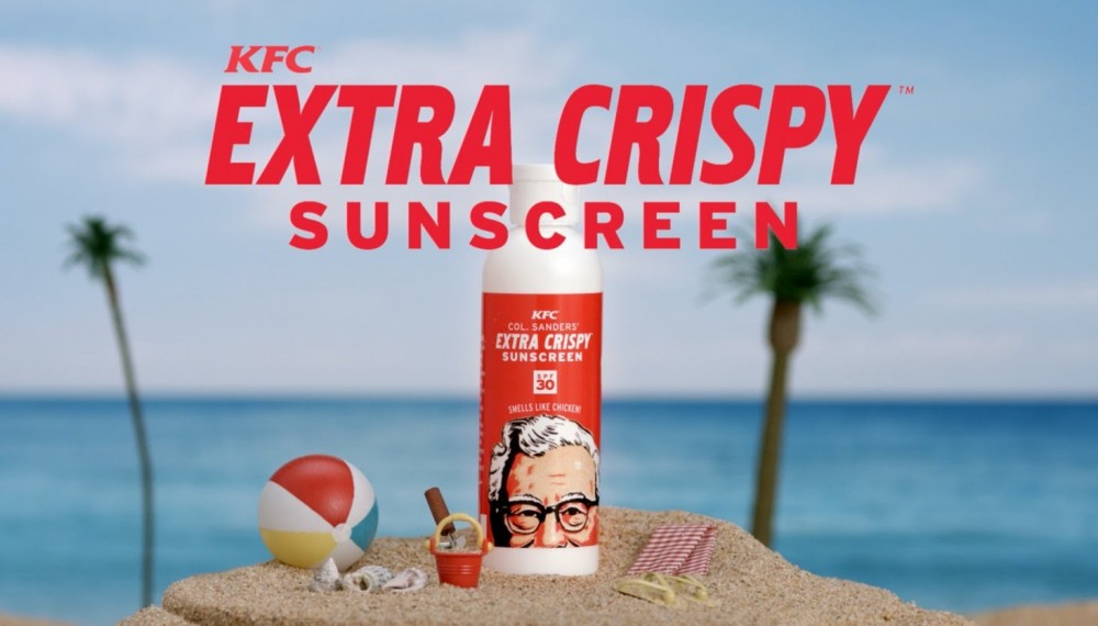 #7 KFC INTRODUCES “FRIED CHICKEN” SUNSCREEN